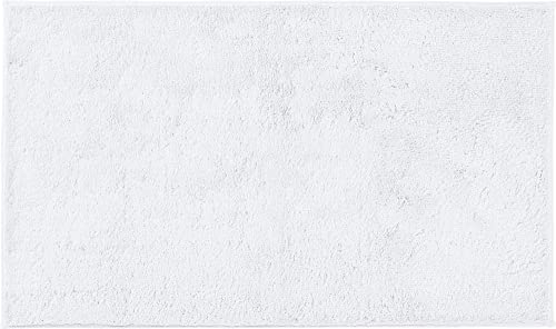Erwin Müller Badematte, Badteppich Uni ULM - Baumwolle, kuschelig, rutschhemmend, für Fußbodenheizung geeignet - weiß Größe 70x120 cm