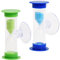 Vesaneae 3 Minutes Couleur Sablier,Lot de 2 sabliers pour Enfants,Minuterie de Cuisine,Dents des Enfants brossage sablier avec Ventouse,Sablier Minuterie