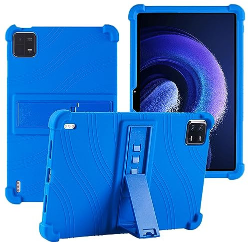 YHFZR Funda para Xiaomi Pad 6/6 Pro 11 Pulgada, Silicón Ligera Carcasa Antideslizante con Soporte para los niños para Xiaomi Pad 6/6 Pro 11 Pulgada, Azul Oscuro
