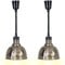 Lebensmittel Wärmelampe, Kommerzielle Speisenwärmer Lampe, 250W Wärmelampe für Speisen, Buffet Heizlampe Einziehbares Hängende für Buffets und Küche Esszimmer(A-25cm, 2 Stück)