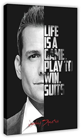 SORECI Harvey Specter Suits Leinwand-Poster, Wandkunst, Dekordruck, Bild, Gemälde für Wohnzimmer, Schlafzimmer, Dekoration, Rahmenstil, 30 x 45 cm