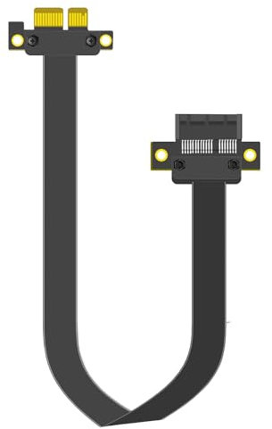 GLOTRENDS 300mm PCIe 3.0 X1 Riser Cable for M.2, WiFi, Firewire, USB, Sound Cards, etc