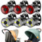 Sporgo 6 Stück Kinderwagen Licht: Kinderwagenlicht Batteriebetrieben LED-Kinderwagenleuchten mit 3 Lichteffekte, Wasserdicht Led Reflektoren Blinklicht für Alle Kinderwagen, Kinderwagen Zubehör (6PCS)