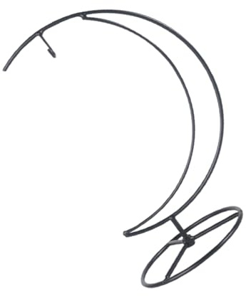 DECHOUS 2pcs Iron Ornament Display Stand Half Moon Plant Stand Christmas Bauble Rack