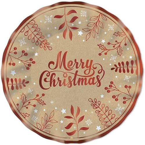 Zeus Party 6 Piatti in carta Fondi Natalizi KRAFT CHRISTMAS 24 cm