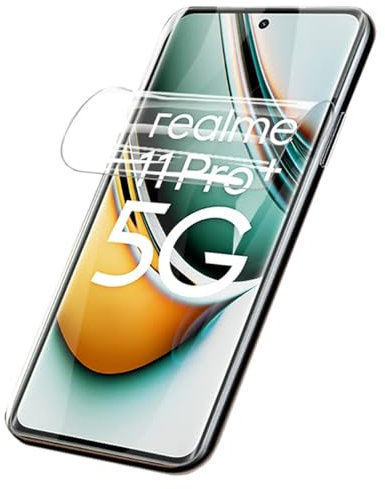 [2 unidades] Protector de pantalla de hidrogel flexible importado para Realme 11 Pro/Realme 11 Pro+, protector de pantalla de dureza 6H, protector de pantalla ultra transparente [antiarañazos] [sin