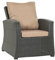 Kissen für Gartensessel – weich und bequem, ideal für Rattan-Möbel, Relaxstühle und Outdoor-Sofas – Sitz- und Rückenpolster (Beige)