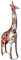 GILDE große Deko Figur Giraffe XL - Skulptur Metall handgefertigt und handbemalt - Dekoration Geschenk - Mehrfarbig Höhe 67 cm