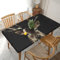 OPSREY Tischdecke mit Hirschmotiv, elastischer Rand, abwischbare Tischdecke