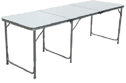 1ABOVE Multipurpose Camping Table for Outdoor Indoor Use for BBQ| Picnic| Garden| Office Parties Set in White Foldable Portable Design (6FT)