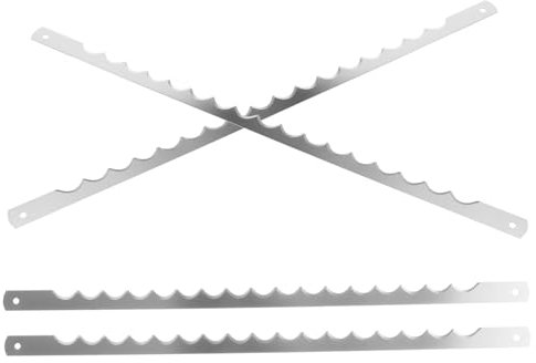 SEWOART Brotschneider 4 Stück Brotschneiderklingen Zum Austausch Bügelsäge Messerklinge Brotmesser Brotbackzubehör Sägeblatt Brotbackmaschinen Brotbackautomaten-klingen Brotschneidemesser Aus Metall