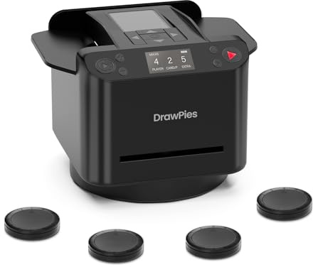 Barajador automático de cartas y distribuidor 2 en 1, 2 barajas con control remoto inalámbrico giratorio de 360°, ultra silencioso, recargable, funciona con UNO, Taco Cat Goat Cheese Pizza, cinco