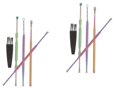 FRCOLOR 2sätze Ohrreinigungswerkzeugen Ohrlöffel Und Reinigungsbürste Effektives Ohrenschmalz Entfernen Für Erwachsene Und Langlebig