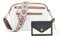 JinDouer Kleine Umhängetasche Damen Vegan Leder, Crossbody Bag vintage mit Vleien Fächer, Handtasche mit Abnehmbarem Modern Breitem Schultergurt, Münzbörsen für Damen Senden (Weiß)