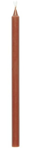 ukiyo 12er Pack dünne Stabkerzen H:20 cm Ø:1,3 cm div. Farben Brenndauer 2,5 Stunden Kerze Advent Weihnachten, Farbe:Rost
