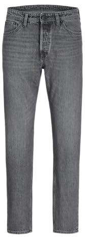 APREL Jeans Herren Relaxed Fit – Graue Jeans Herren aus Rigid Denim ohne Stretch mit 5-Pocket Design & High Rise – Bequeme Jeanshose für Freizeit, Streetwear & Lässige Looks in Grau