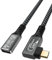 CAKOBLE Alargador USB C 2m, Extensión 3,2 240W 48V/5A 20 Gbps Cable Macho Hembra, Vídeo 4K@60Hz, Codo Compatible Con iPhone 16/15 Pro Max, MacBook Pro, Galaxy S24/S23