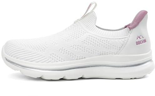 ODCKOI Slip In Schuhe Damen Slip on Sneakers Ohne Schnürsenkel Leichte Turnschuhe Atmungsaktiv Bequeme Schlupfschuhe Fitness Sportschuhe-QUANBAI-40