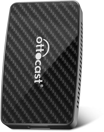 OTTOCAST Play2Video Pro, Adaptador Wireless CarPlay & Android Auto, Youtube/Netflix/Tiktok Integrados, Caja AI para Coches 2016+, Reproducción Multimedia USB, Plug-and-Play