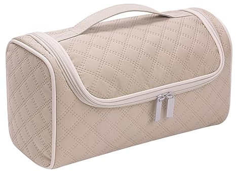 Hair Dryer Bag, Large Capacity Curling Iron Bag with Hook, Portable Carrying Case, Hair Accessories Organizer for Hair Dryer, Curling Iron and Straightener, Portable Hair Dryer Bag, Rosa,