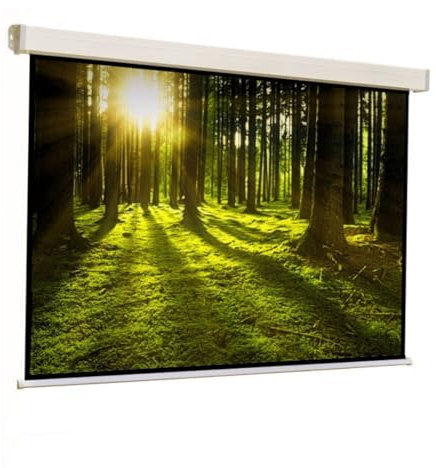 Schermo Proiezione Sopar Platinum Manuale a Molla 300x300cm Formato 1:1 (163 pollici) Tela bianca retro nero - Telo Proiettore Schermo Proiezione videoproiezione MADE IN ITALY