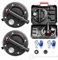 Set di 2 ventose da 8 con manometro, portata max. 200 kg, sollevatore sottovuoto con cassetta degli attrezzi portatile, alzacristalli per piastrelle, vetro, marmo