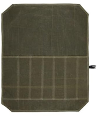 CLKE Chefs Knife Roll Bag,12OZ Waxed Canvas Knife Bag, 7 Slot Chef Bag Large Capacity Easy Carry, Tool Roll Cutlery Tool Case for Pro Chefs or Culinary Enthusiasts,Gifts for Men Dad Father, Green