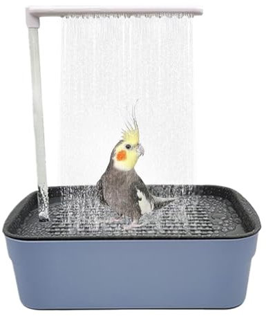 Vogel Badehaus Badewanne Wellensittich Badewanne Mit Dusche Badewanne Für Wellensittich, Automatische Haustier Vogeltränke, Vogel Duschkabine, Multifunktionaler Vogeldusche Mit Zirkulierendem Wasser