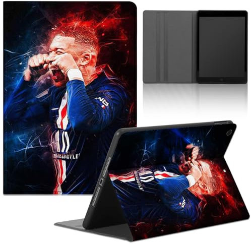 Funda para Apple iPad 4/iPad 2/iPad 3 9,7, Fútbol Carcasa Football Estrella Patrón Diseño de Cubierta Protectora Cuero de PU Función con Función de Soporte Flexible TPU Protectora Cover, Boys