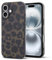 Teageo Leopard Handyhülle für iPhone 16, Mädchen Klassisch Leopardenmuster Handyhülle TPU Silikon Anti-Drop Kameraschutz Schutzhülle Bumper für iPhone 16, Grün Bernstein