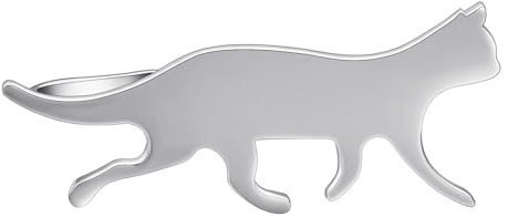 Asienice Pince à cravate personnalisée pour homme - En laiton - De qualité supérieure - Drôle - Cerf - Chat - Raquette - Abeille - Loup, no, Métal non précieux, Pas de pierre précieuse