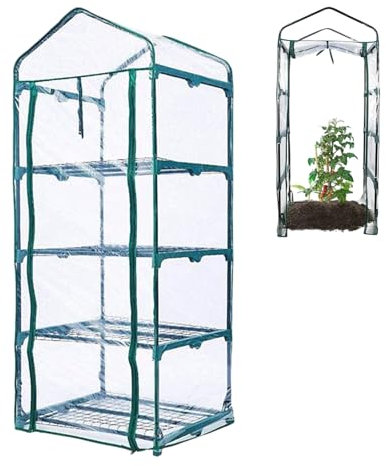 Zuasdvnk Green House - Bâche de rechange pour serre - En PVC - Résistant aux UV - Pour terrasse de jardin et terrasse