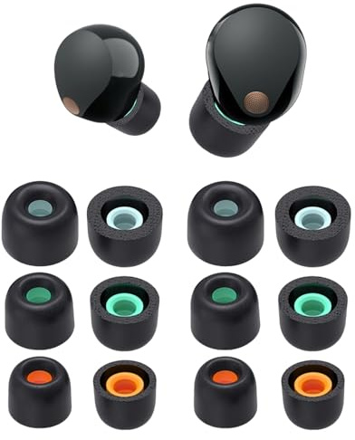 Aiivioll 6Pairs Memory Foam Eartips for Sony WF-1000XM6/XM5 Black