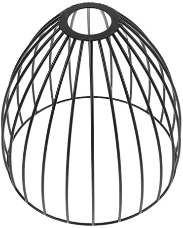 Anneome Vintage Metall Lampenschirm Vogelkäfig Schwarzer Pendelleuchtenschirm aus Eisen 20x20cm Lampenschutz für Café Esszimmer und Flur