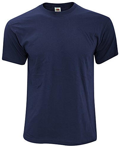 Fruit of the Loom Mens Screen Stars Original Full Cut Short Sleeve T-Shirt (XL) (Deep Navy)