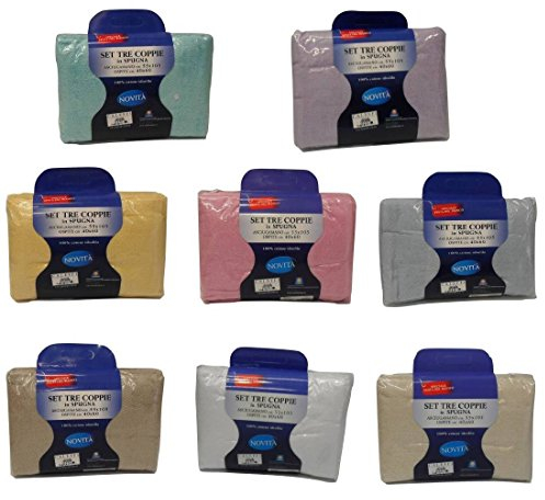 Caleffi - Serviette de Bain 2 Pièces en 100% Coton Eponge – 1 Serviette Toilette 50x100 cm + 1 Serviette Visage 40x60 cm, Douce et Ultra Absorbante - Serviettes Eponge - Lot Serviette