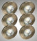 Trango 6er Set IP44 Bad Einbaustrahler aus Edelstahl gebürstet 6729IP-062GCOBSDAK inkl. 6x 3 Stufen dimmbar LED Leuchtmittel, Dusche Einbauleuchten, Außen I Feuchtraum Deckenstrahler, Deckenspots
