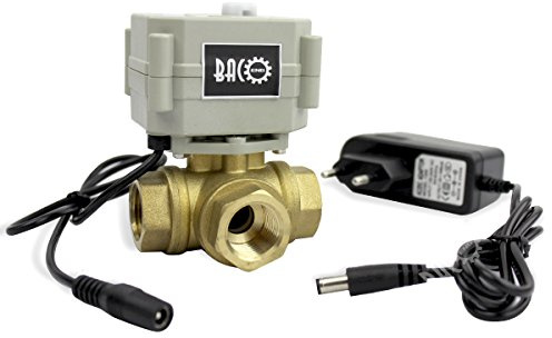 BACOENG Vanne 3 voies motorisée 1/2 DN15 Laiton AC/DC9-24V CR202 normalement fermée