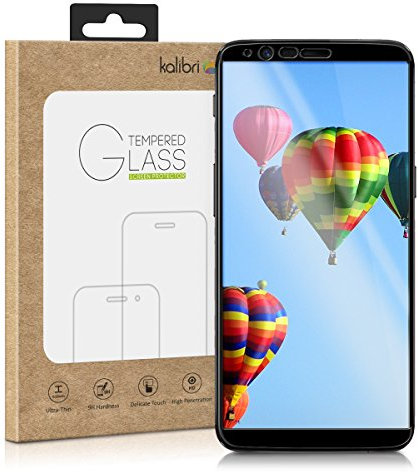 kalibri Protector de Pantalla Compatible con OnePlus 5T - Cristal Templado 3D Curvado de Pantalla - Lámina de Vidrio