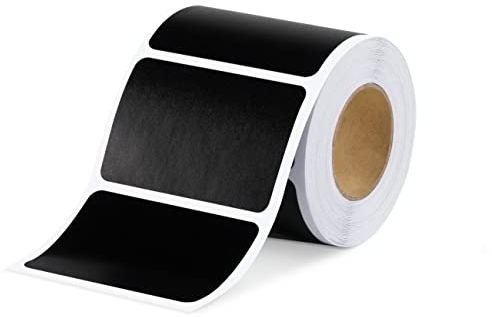 ilauke 150 Waterproof Chalkboard Labels Reusable Blackboard Stickers on a Roll for Jars, Canisters, Kilner Jars, Scrapbooking, 60 x 40 mm