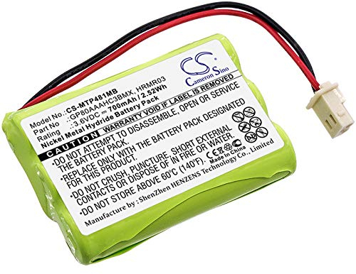 TCTK Akku 700mAh Kompatibel mit [Fisher-Price] J2457, J2458, M6163, TEL10160, für [Motorola] MBP33S, MBP33SPU, MBP33XL, MBP33XLPU, MBP36PU, MBP36S, MBP36SPU, MBP481, MBP482, MBP483, MBP483-2, MBP483