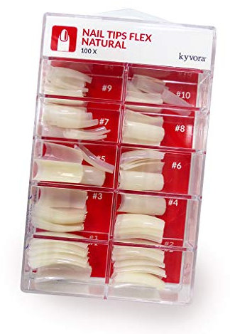 100 Pièces Faux ongles, capsules qualité professionnelle, Naturel, pour nail art, manucure, flexible