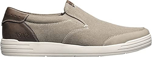 Nunn Bush Kore City Walk Canvas Moc Toe Slip-on, Zapatillas Hombre, Piedra, 42.5 EU Ancho
