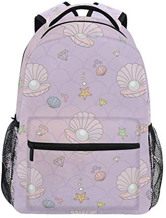 BALll Rucksack Schultasche Oyster Pearl und Mermaid Skin für Jungen Mädchen Damen Herren