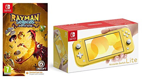 Nintendo Switch Lite - Yellow + Rayman Legends Definitive Edition (Code in Box) (Nintendo Switch)