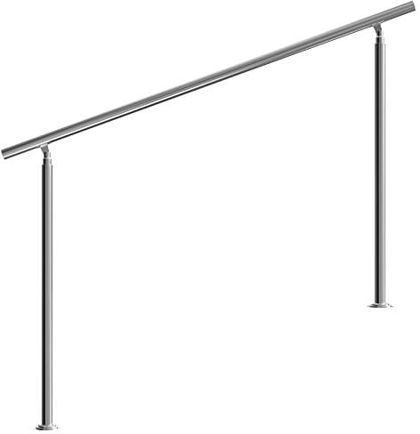 Rampe d'escalier 160 cm acier inoxydable sans traverse main courante balustrade garde-corps aide escalier balcon intérieur extérieur