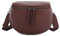 ITALYSHOP24-COM DAMEN TASCHEN SET 2in1 Schultertasche + Schmucktasche Strasssteine Umhängetasche Crossbody Crossover Leder Optik Handtasche Metallic Shopper (Braun 27x17x10cm)