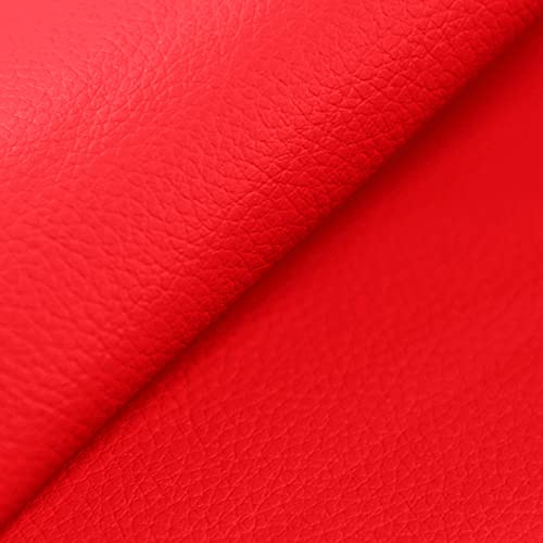 DESHOME Chiara 5 Meter - Kunstleder meterware Wasserabweisend Anti-Cracking - Stoff Meterware für Sofakissen, Möbelstücke, Stühle Beziehen, Taschen Rot