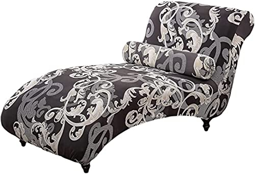 QHDXL Stretch Relaxliege Schonbezug ohne Armlehnen Elastische Chaiselongue Schonbezüge Abdeckung Liegesessel Bezug Sofabezug rutschfest Relaxsessel Bezüge Hellgrau (Color : Color-16)