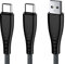KCgrape Cable PS5,Cable de Carga Para Mando PS5 Controller/Playstation 5/Sony PS5 DualSense/Xbox Series X/Series S,Largo Trenzado de Nylon Cable Cargador USB Tipo C 3M (3 Metros) 2 Pack Carga Rápida